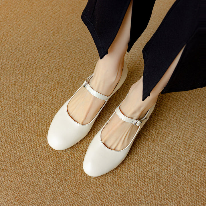 Clearance Sale Handmade Chic Womens Mary Jane £39.99 - Cream-colored US4/UK3/CN35/225