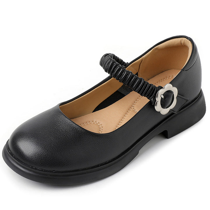 Cute Women's Leather Mary Jane Flats – Comfortable Everyday Shoes