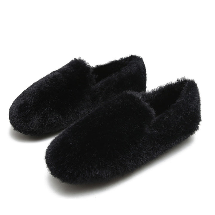 Women's Warm & Comfortable Plush Fur Loafers Shoes