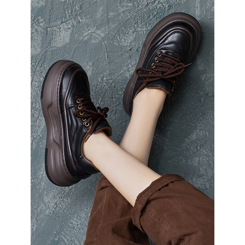 Women's Lace-Up Platform Casual Shoes