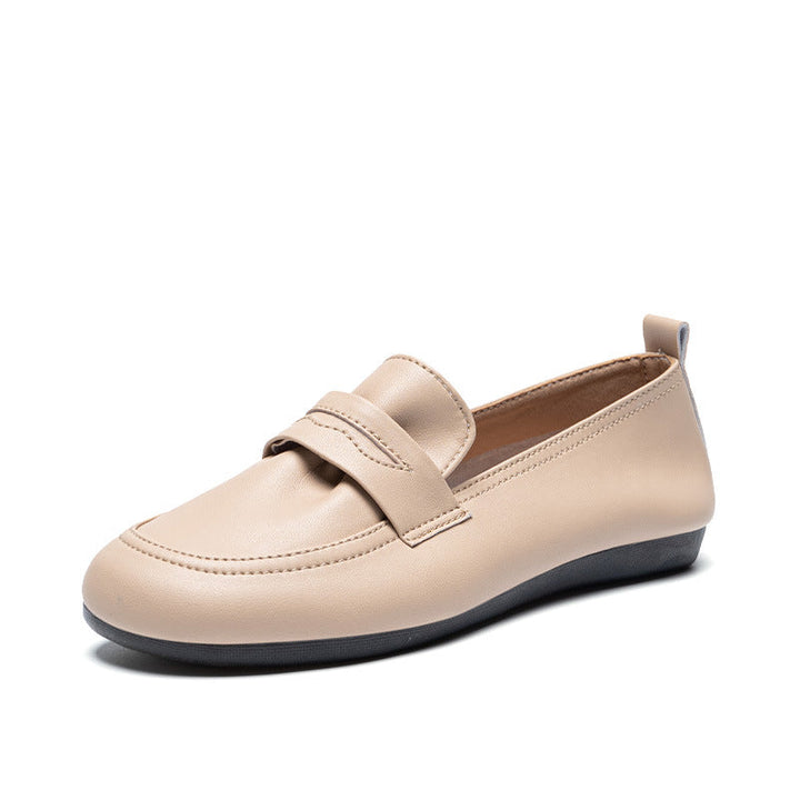 Women's Leather Flat Comfortable Casual Work Loafers