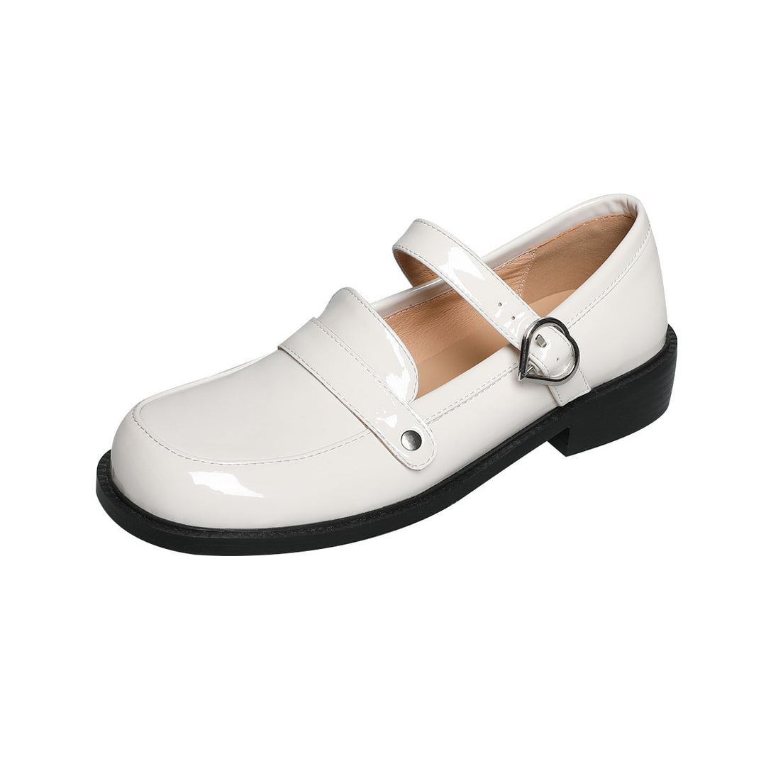 Cute Patent Leather Low-heeled Mary Janes for Women