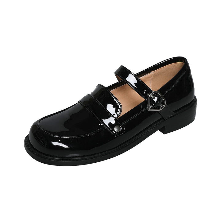 Cute Patent Leather Low-heeled Mary Janes for Women
