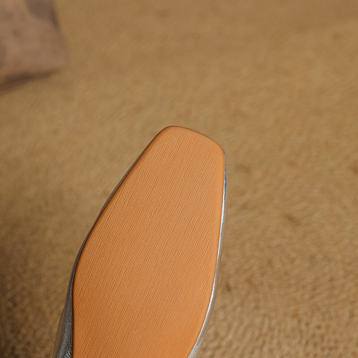 Women's Handmade Leather Minimalist Flat Comfort Mule Shoes