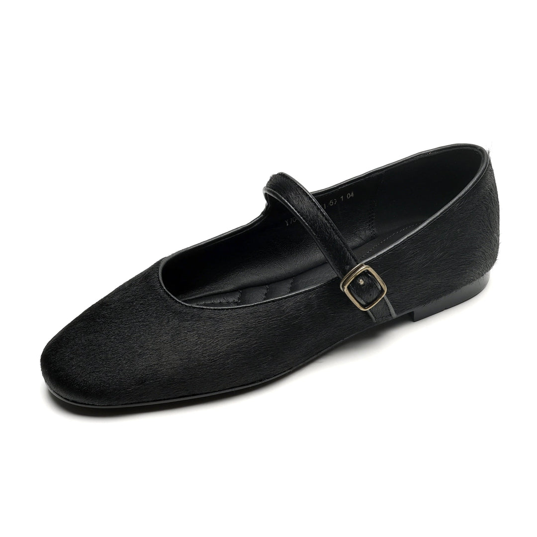 Women’s Office Casual Horse Hair Mary Jane Flats Ballet Flats