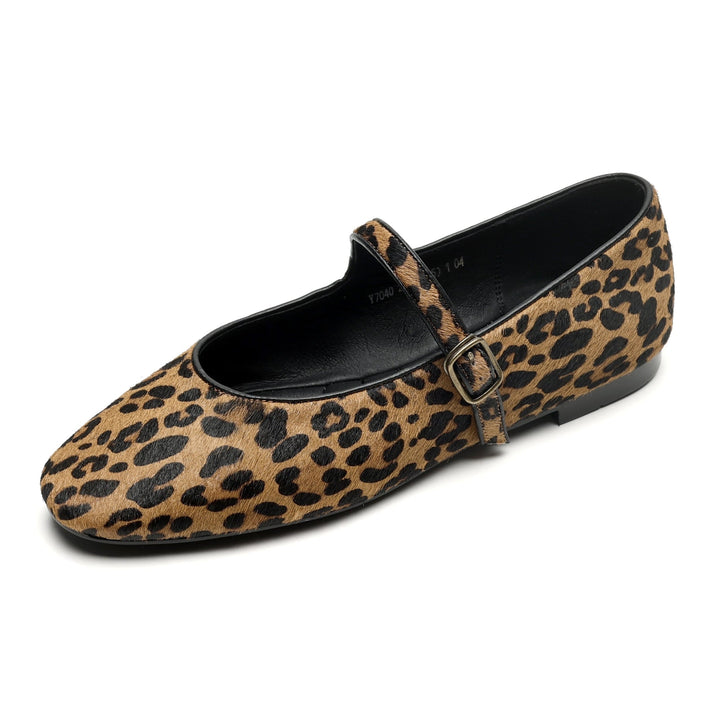 Women’s Office Casual Horse Hair Mary Jane Flats Ballet Flats