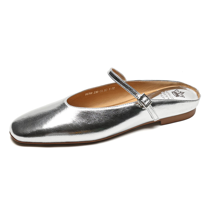 Comfortable Women's Sheepskin Mary Jane Mule Shoes – Flat Heels