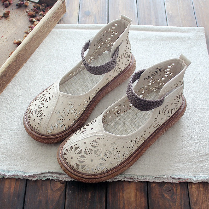 Vintage Openwork Petal Handmade Comfortable Sandals