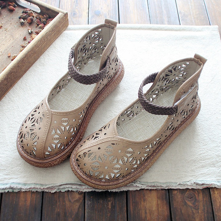 Vintage Openwork Petal Handmade Comfortable Sandals