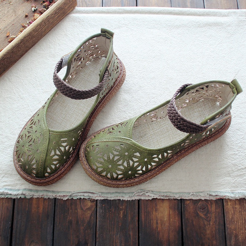 Vintage Openwork Petal Handmade Comfortable Sandals