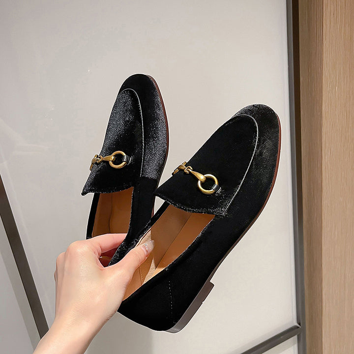 Women Classic Handmade Leather Loafers Flat Shoes