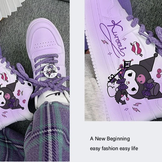 Womens Cute Kawaii Kulomi High-top Comfortable Sneakers
