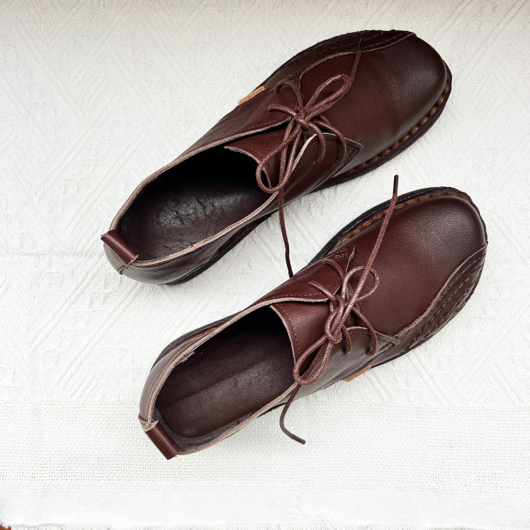 Women Handmade Oxfords Leather Shoes