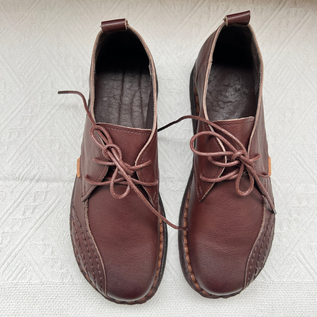 Women Handmade Oxfords Leather Shoes