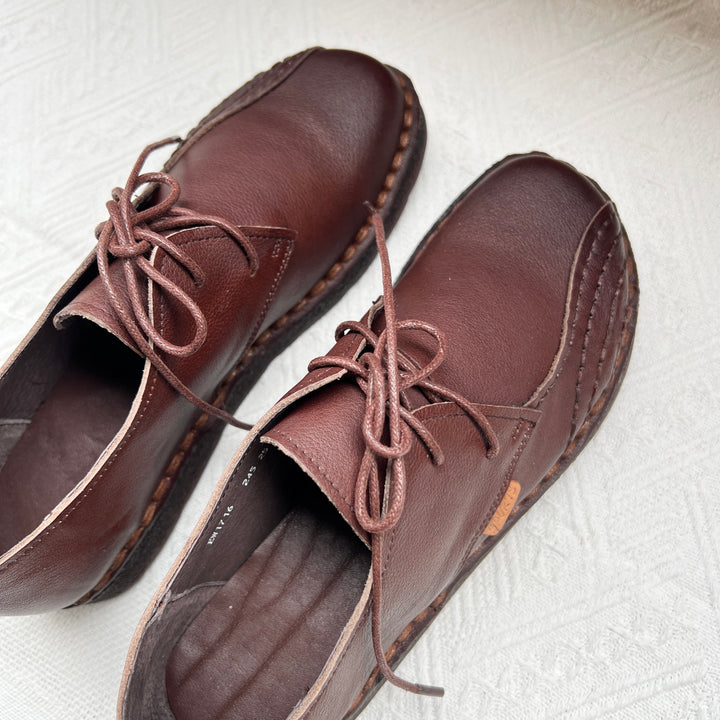 Women Handmade Oxfords Leather Shoes