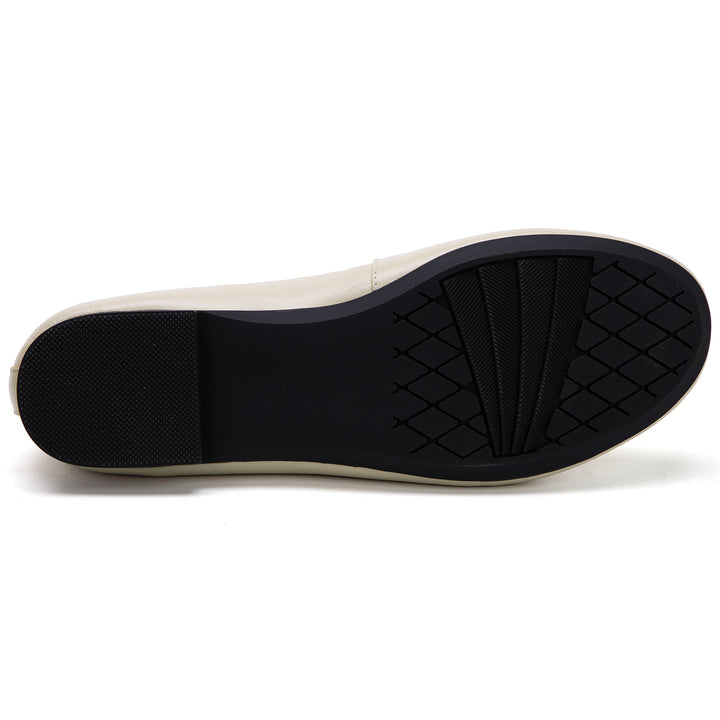 Women's Luxury Lambskin Ballet Flats - Silky Ribbon Lace-up