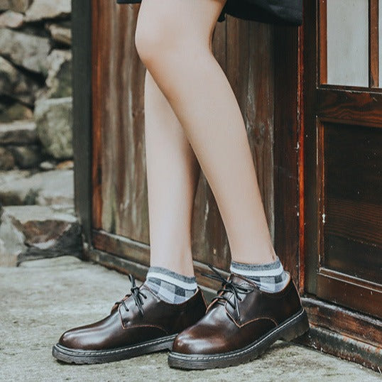 Women's Oxfords Shoes Lace-up Preppy Style Vintage Flats