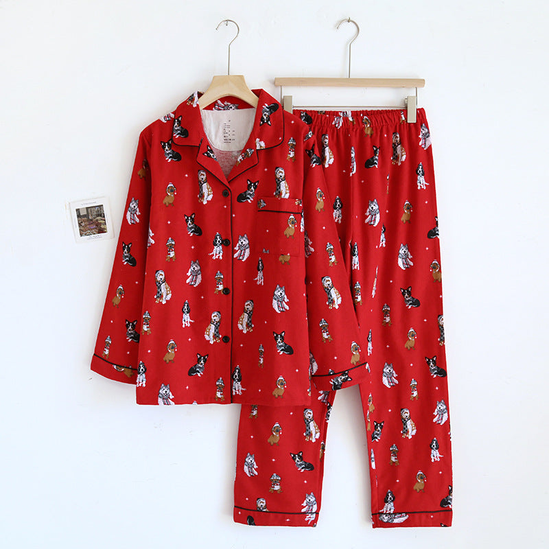 Couple Animal Dog Print Pajama Set PJS Christmas Pajamas Presents