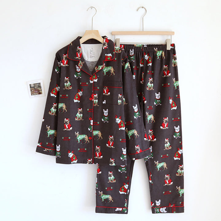 Couple Animal Dog Print Pajama Set PJS Christmas Pajamas Presents