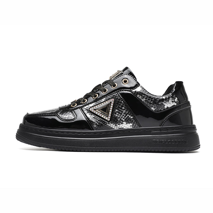 Metal Luster Couple Low-Top Skateboard Sneakers Women Men
