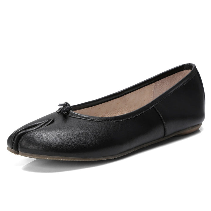 Tabi Ballerina Shoes Womens Leather Slip On Loafers