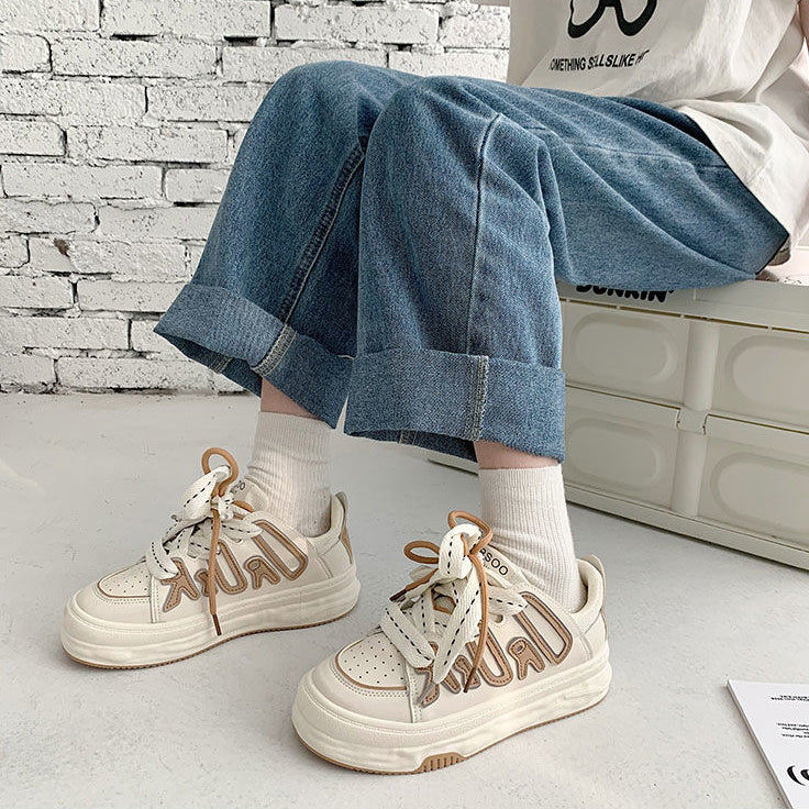Letter Patchwork Trendy Sneakers Students Women Shoes