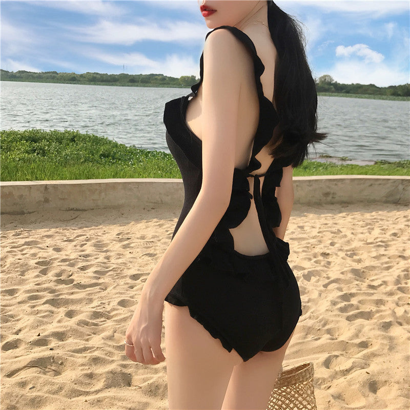 Korean Sexy Push Up One Piece Swimsuit Swimwear