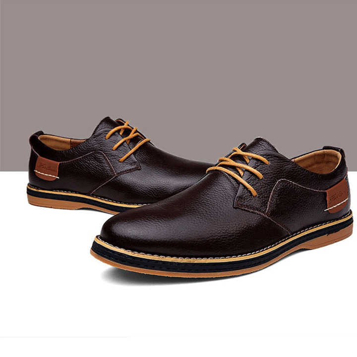 Mens Oxford Genuine Leather Business Shoes