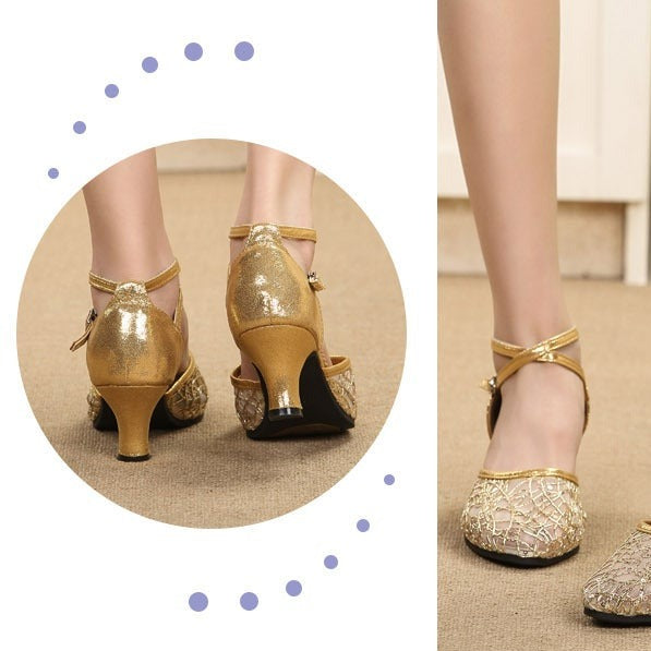 Women's Dance Sandals Fashion Prom Ballroom Latin Shoes Dressy Heels