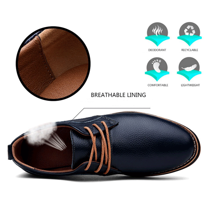 Mens Oxford Genuine Leather Business Shoes