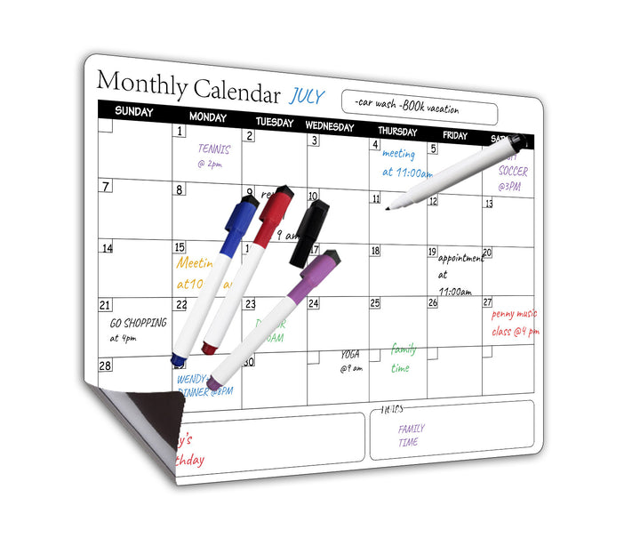A3 Magnetic Monthly Planner White Board