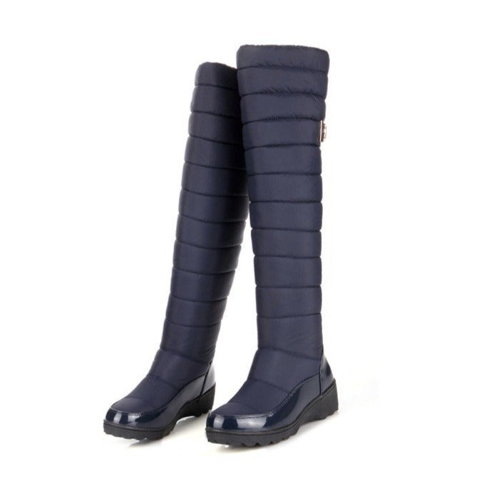 Women's Waterproof Knee-high Snow Boots with Fur lining