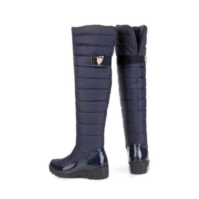 Women's Waterproof Knee-high Snow Boots with Fur lining