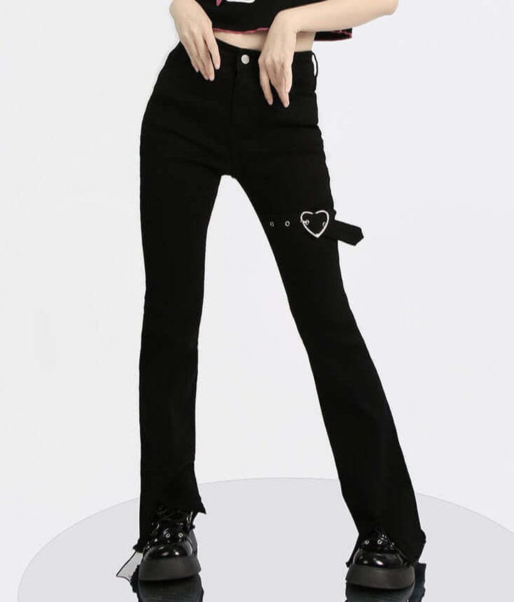 2000s Jeans High Waist Slim Fit Flared Pants