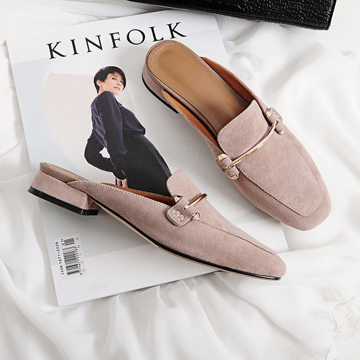 Women Casual Low Heel Mules Shoes