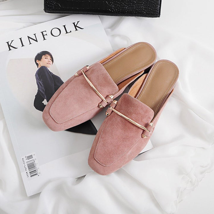 Women Casual Low Heel Mules Shoes