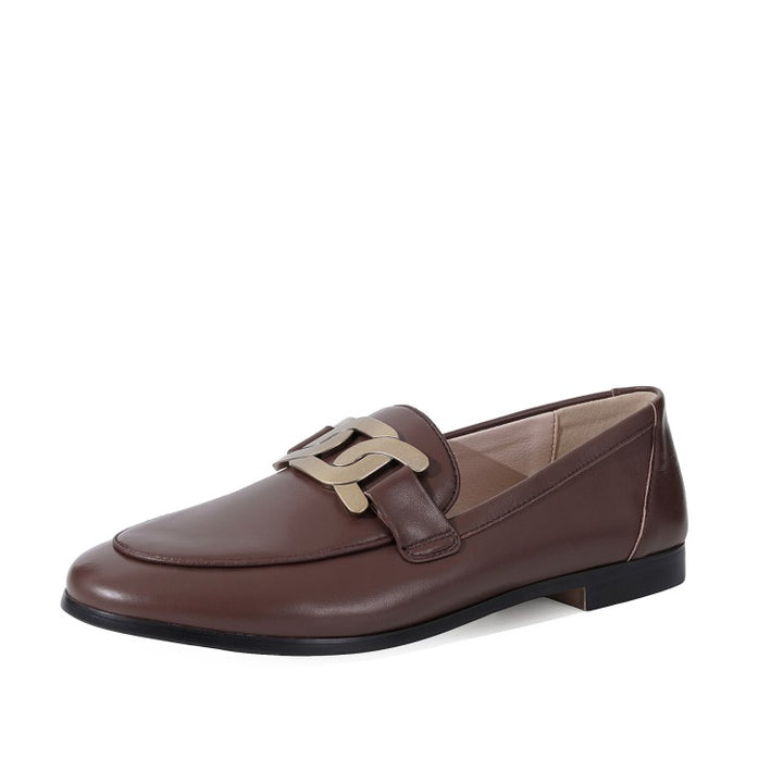 Women Classic Leather Flat Loafers