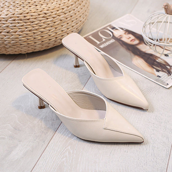 Womens Simplicity Stiletto Shoes Mules