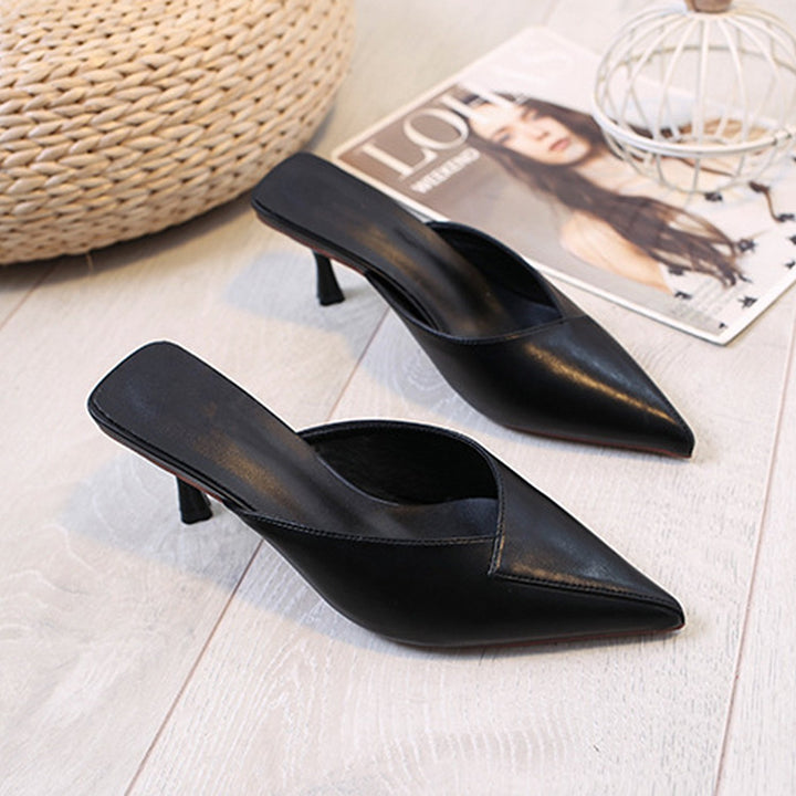 Womens Simplicity Stiletto Shoes Mules