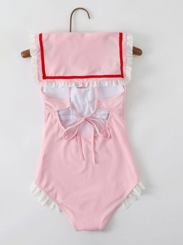 Lolita Cute One Piece Swimwear Sweet Swimsuit for Women