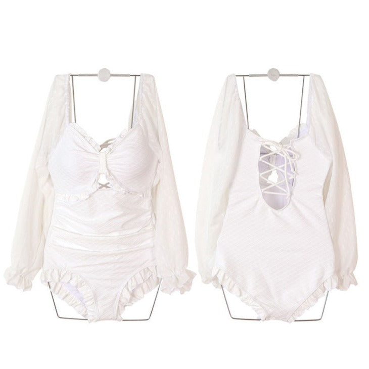 Sweet Swimsuits Outfits Ruffles Long Sleeves Jumpsuit