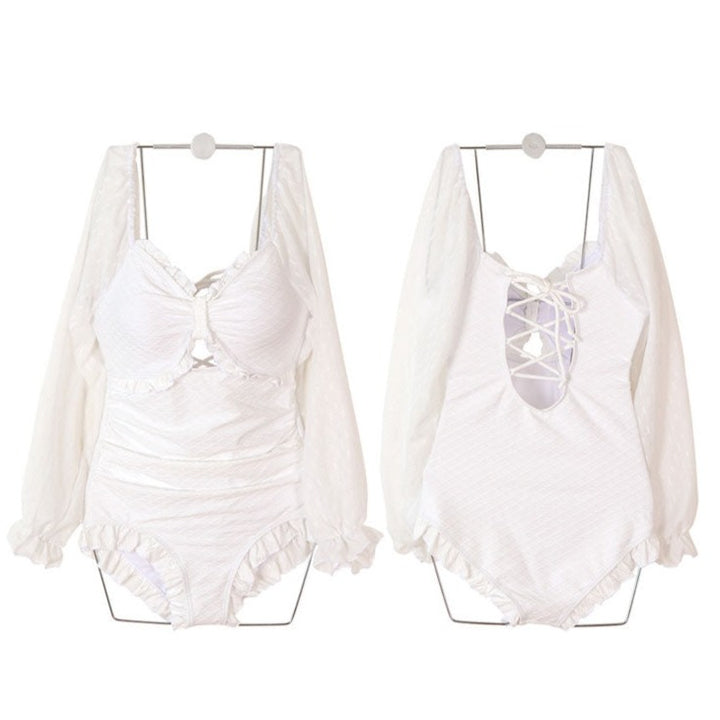 Sweet Swimsuits Outfits Ruffles Long Sleeves Jumpsuit