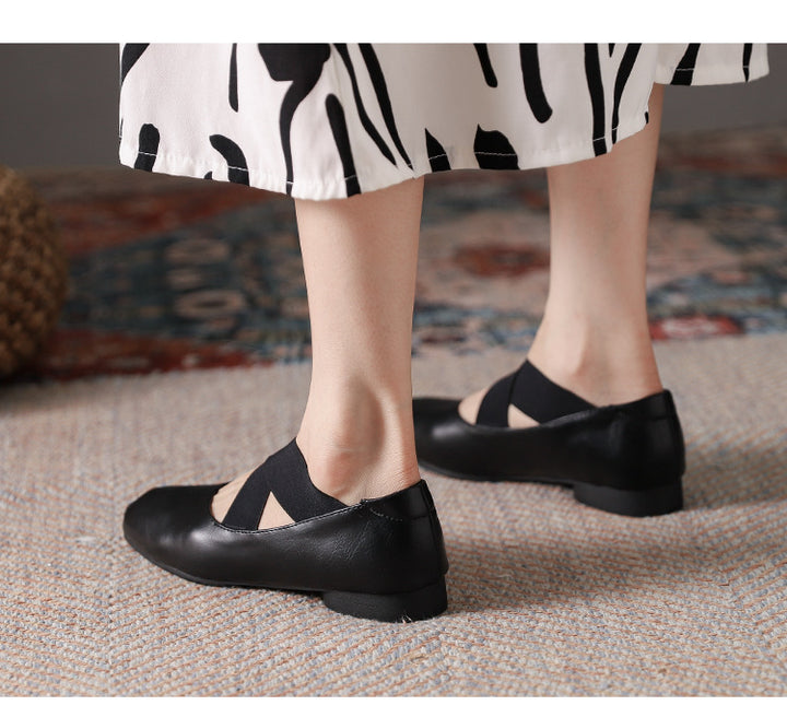 Ballet Shoes Comfortable Women Mary Jane Shoes Square Head