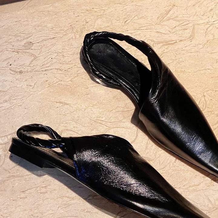 Womens Pointy Wrap toe Gladiatus Sandals Designer Flat Shoes