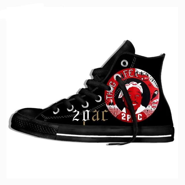 Men's Tupac Shakur R.I.P Custom Casual 3D Print Leisure Canvas Shoes