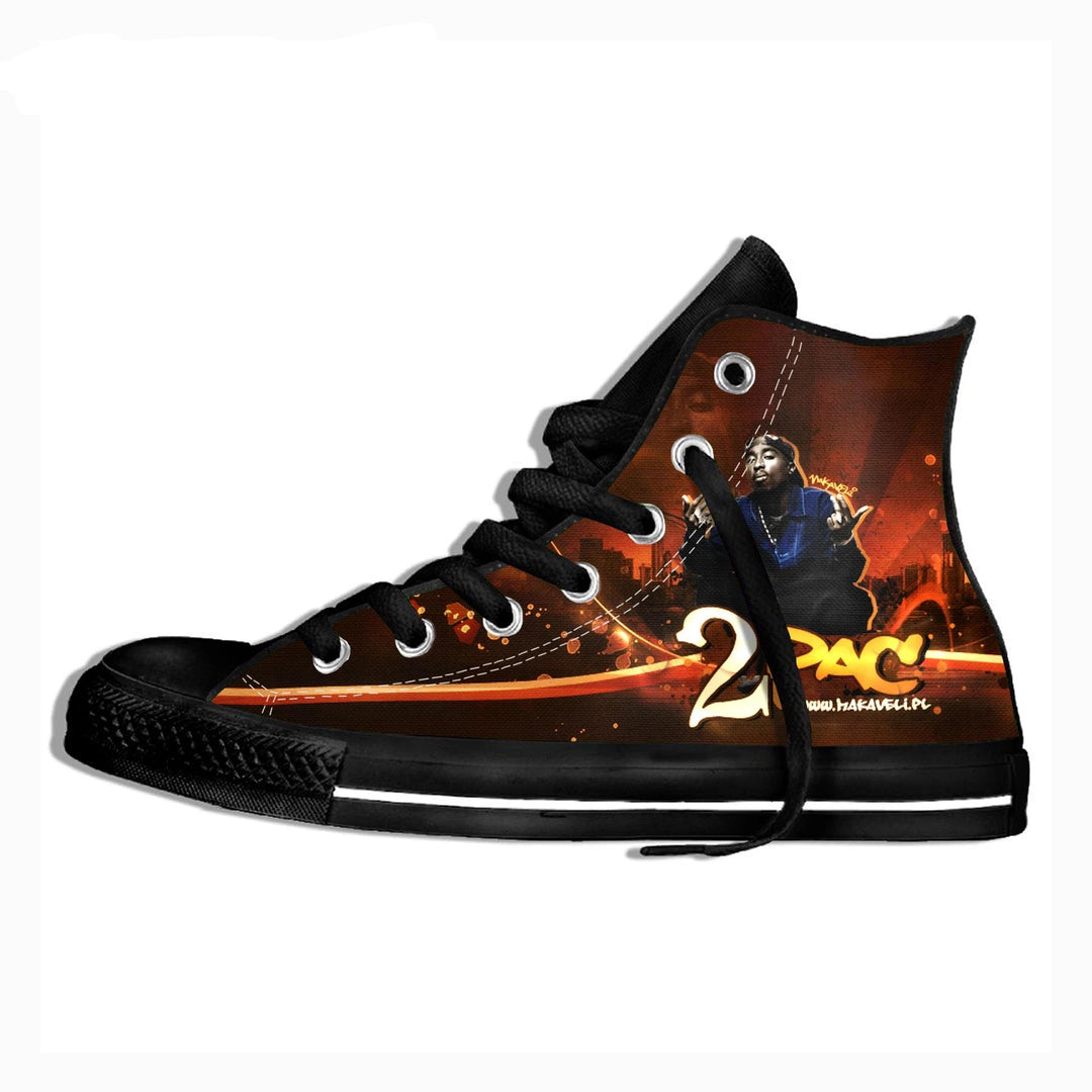 Men's Tupac Shakur R.I.P Custom Casual 3D Print Leisure Canvas Shoes