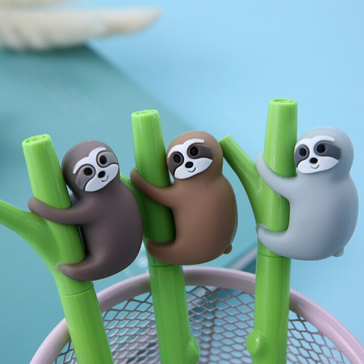3 Pc Cute Kawaii Tree Sloth Gel Pen Set