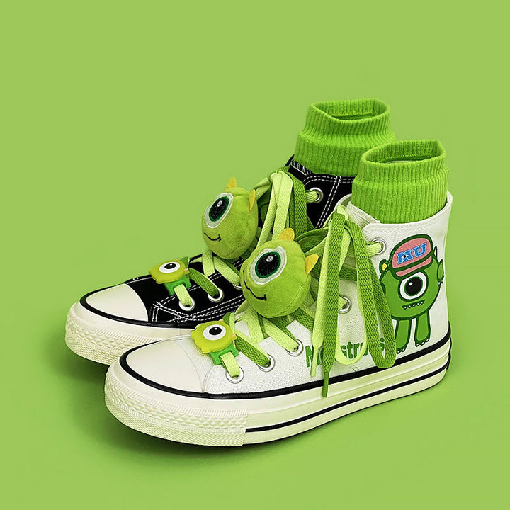 Cartoon Little Monster Canvas Shoes