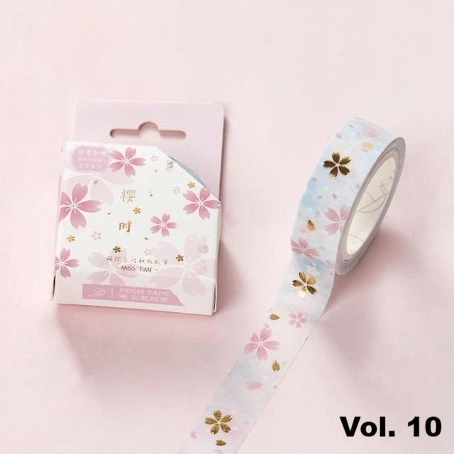 2Pcs Kitty in the Blossoms Washi Tape