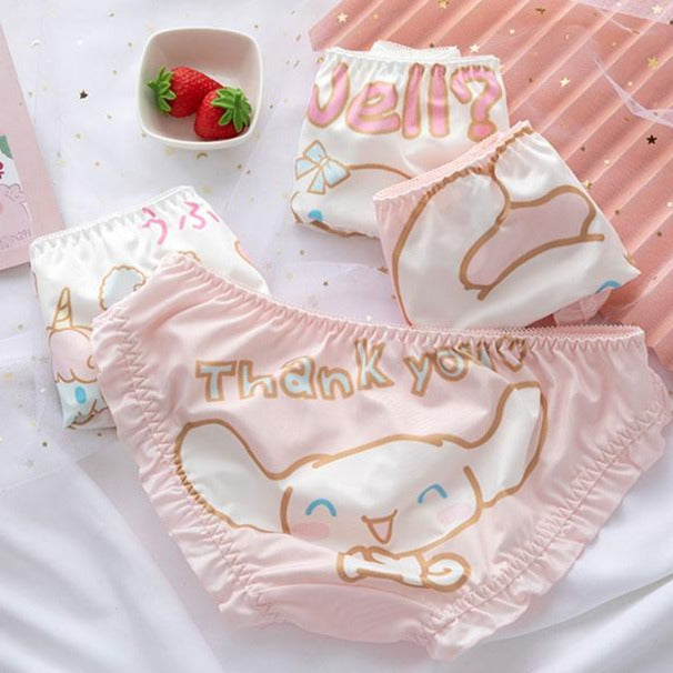 4Pcs Cute Japanese Soft Girl Loli Panties Underwear